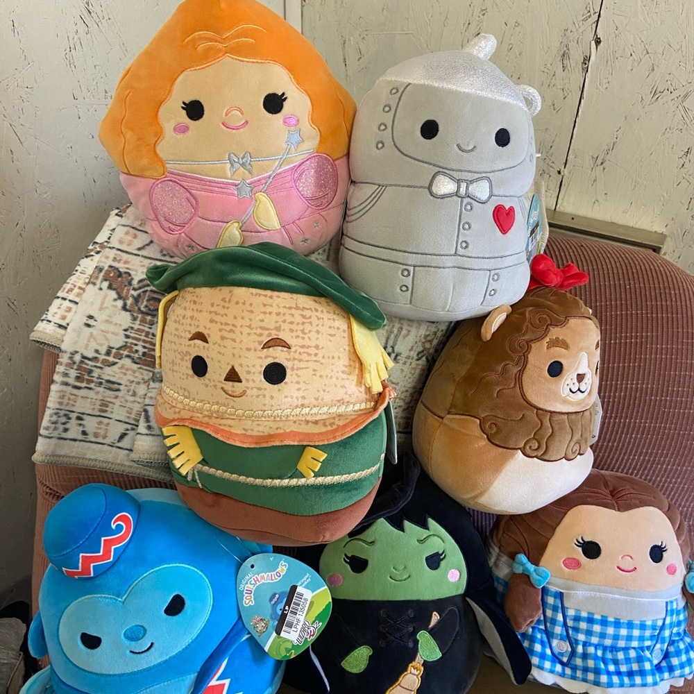 Wizard of Oz Squishmellow Plush Toy Set NEW! Dorthy Wicked Witch Tin Man Lion